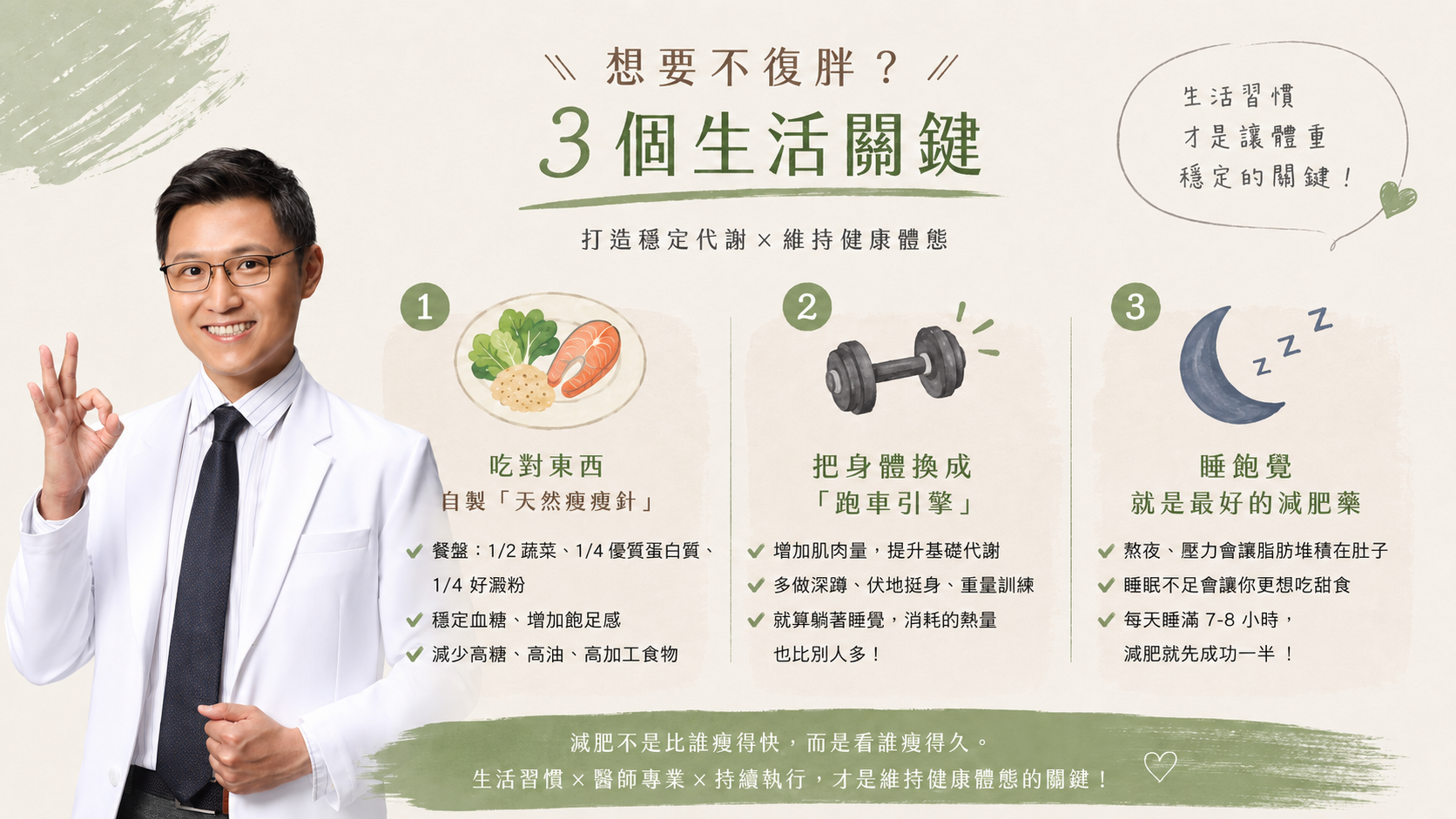 想要不復胖，飲食習慣要調整